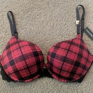 NWT Blackheart Plaid Killer Extreme Push-Up 38DD